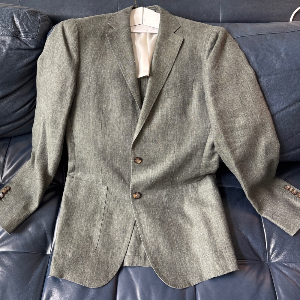 Suitsupply Green Tailored Fit Havana Blazer - Long